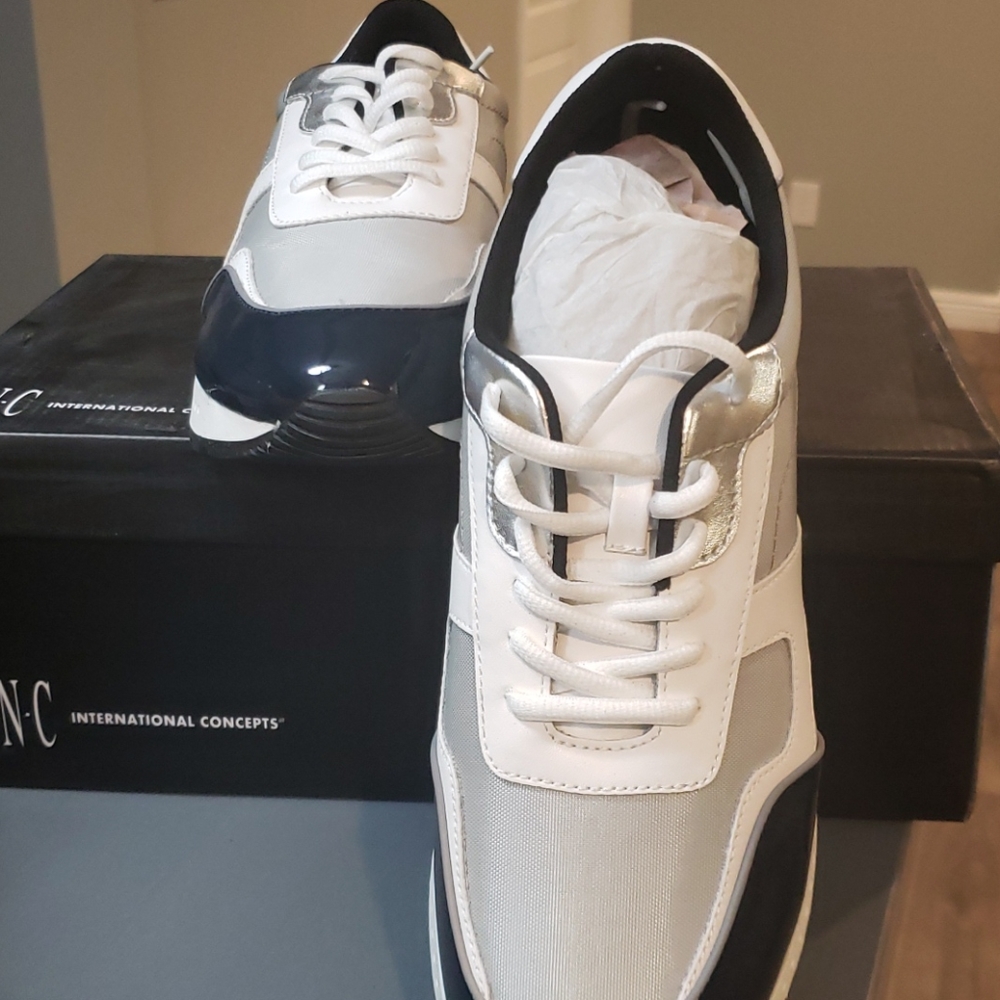INC International Concepts Bruno White Sneakers
